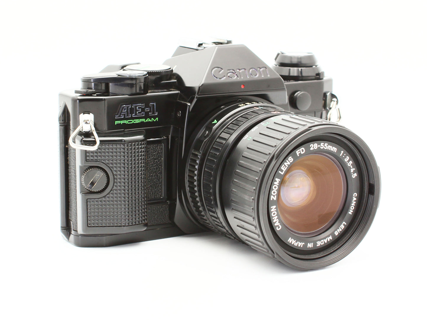Canon AE-1 program FD 50mm f/3.5 S.S.C. 28-55mm f/3.5-4.5 Lens JAPAN【Exc+4】