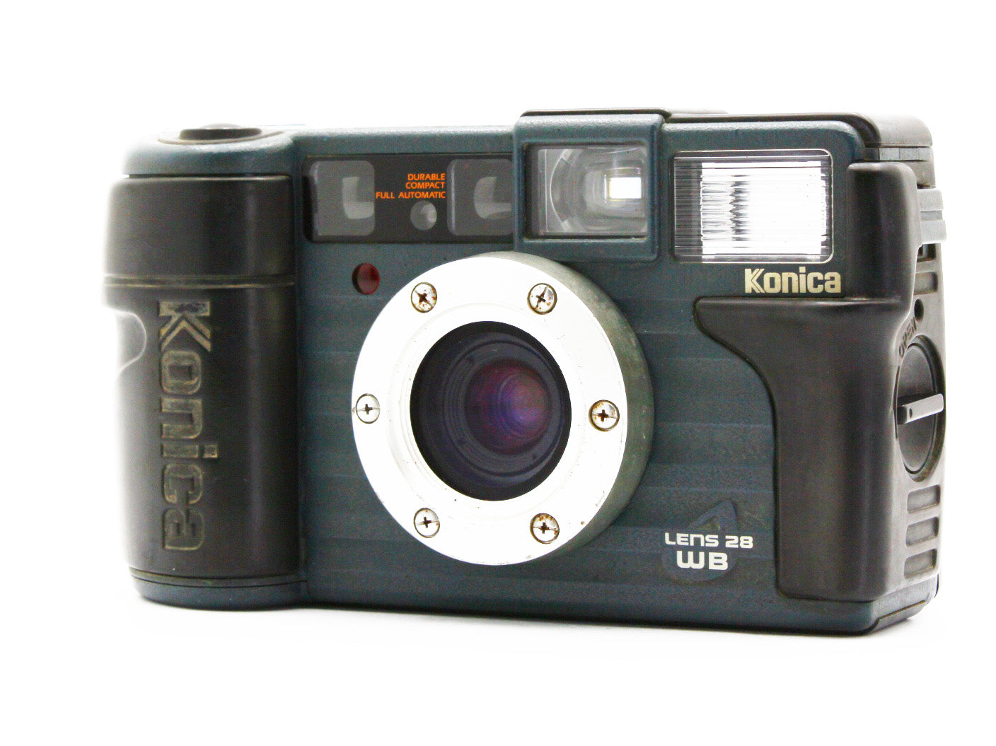 KONICA Genba kantoku LENS 28 WB Compact 35mm Film Camera from JAPAN【Exc+4】