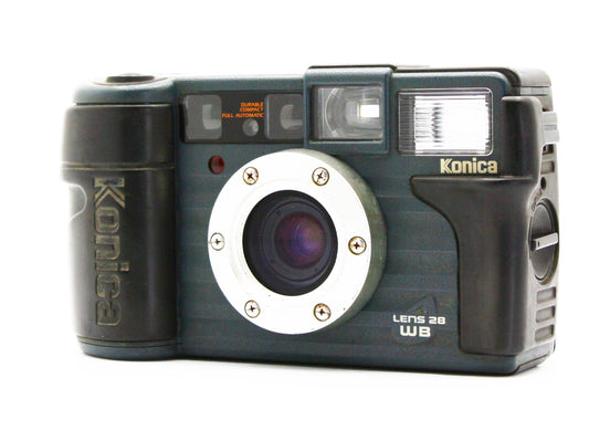 KONICA Genba kantoku LENS 28 WB Compact 35mm Film Camera from JAPAN【Exc+4】