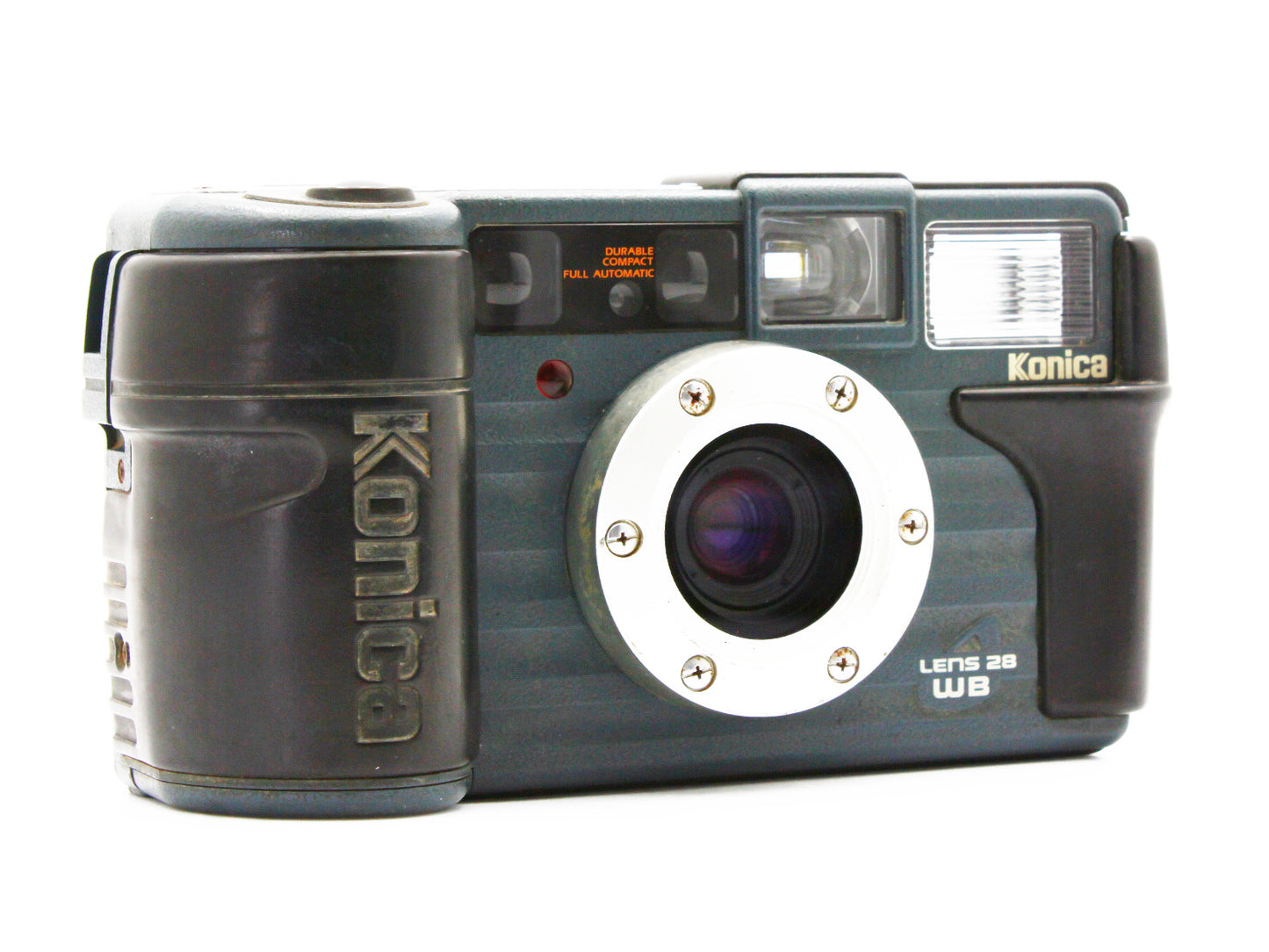 KONICA Genba kantoku LENS 28 WB Compact 35mm Film Camera from JAPAN【Exc+4】