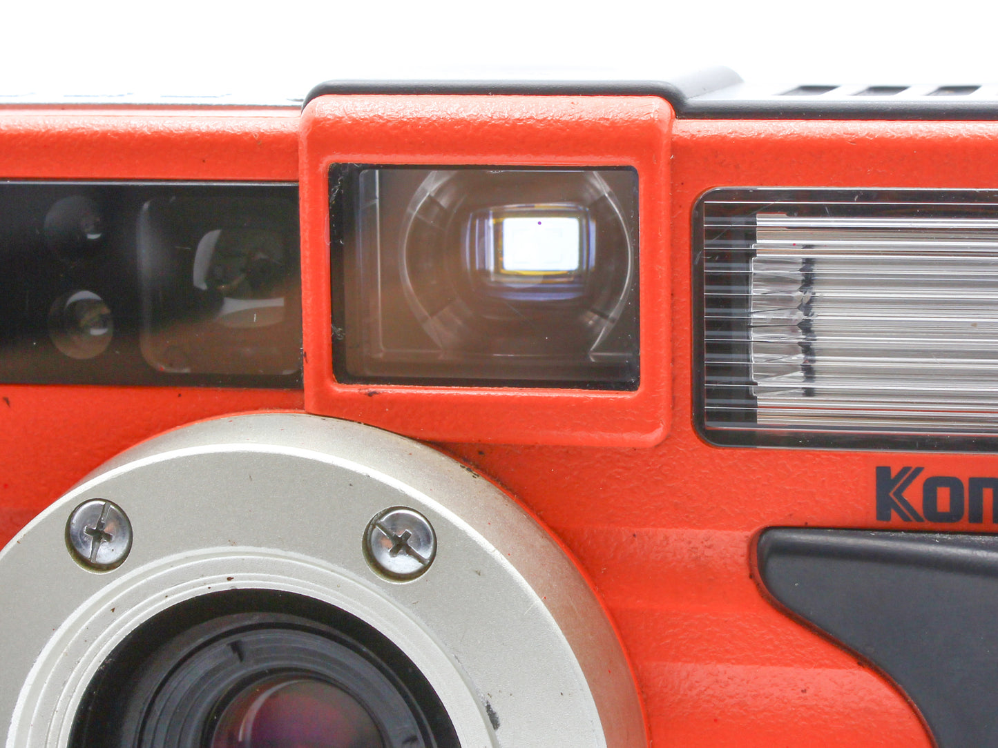 Konica Genba Kantoku 35 WB ECO 35mm Film Camera Orange from JAPAN【Exc+5】
