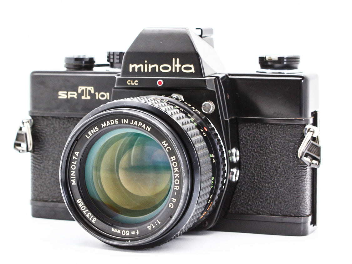 Minolta SRT 101 Black Film Camera MC Rokkor-PG 50mm f/1.4 Lens JAPAN【VeryGood】