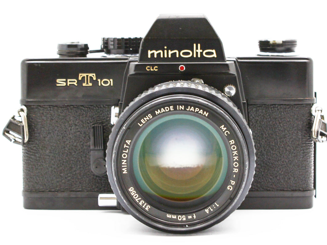 Minolta SRT 101 Black Film Camera MC Rokkor-PG 50mm f/1.4 Lens JAPAN【VeryGood】