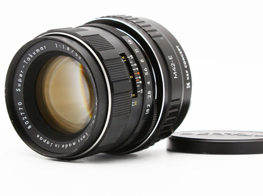 PENTAX Super-Takumar 55mm f/1.8 Lens M42-E Mount Adapter for Sony JAPAN【Exc+4】