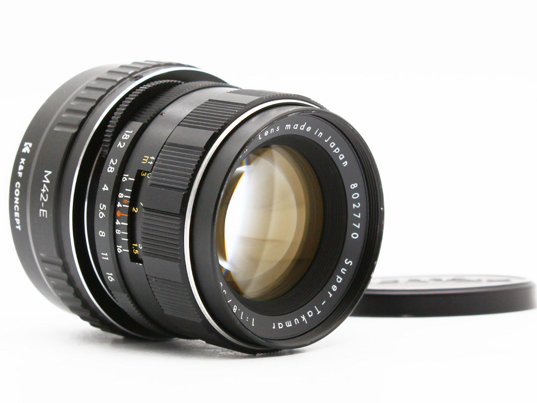 PENTAX Super-Takumar 55mm f/1.8 Lens M42-E Mount Adapter for Sony JAPAN【Exc+4】