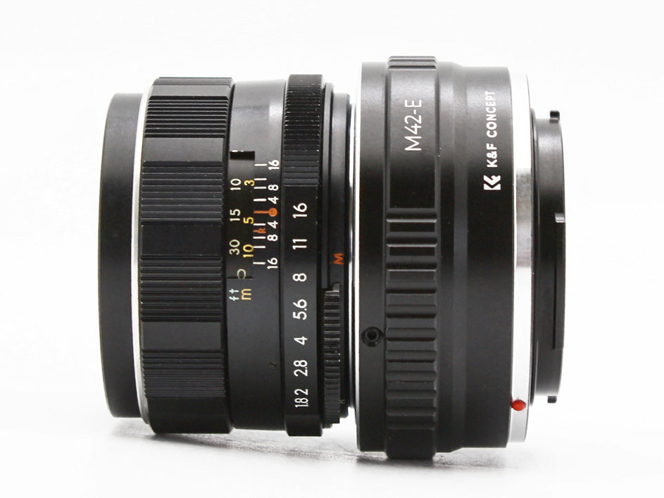 PENTAX Super-Takumar 55mm f/1.8 Lens M42-E Mount Adapter for Sony JAPAN【Exc+4】