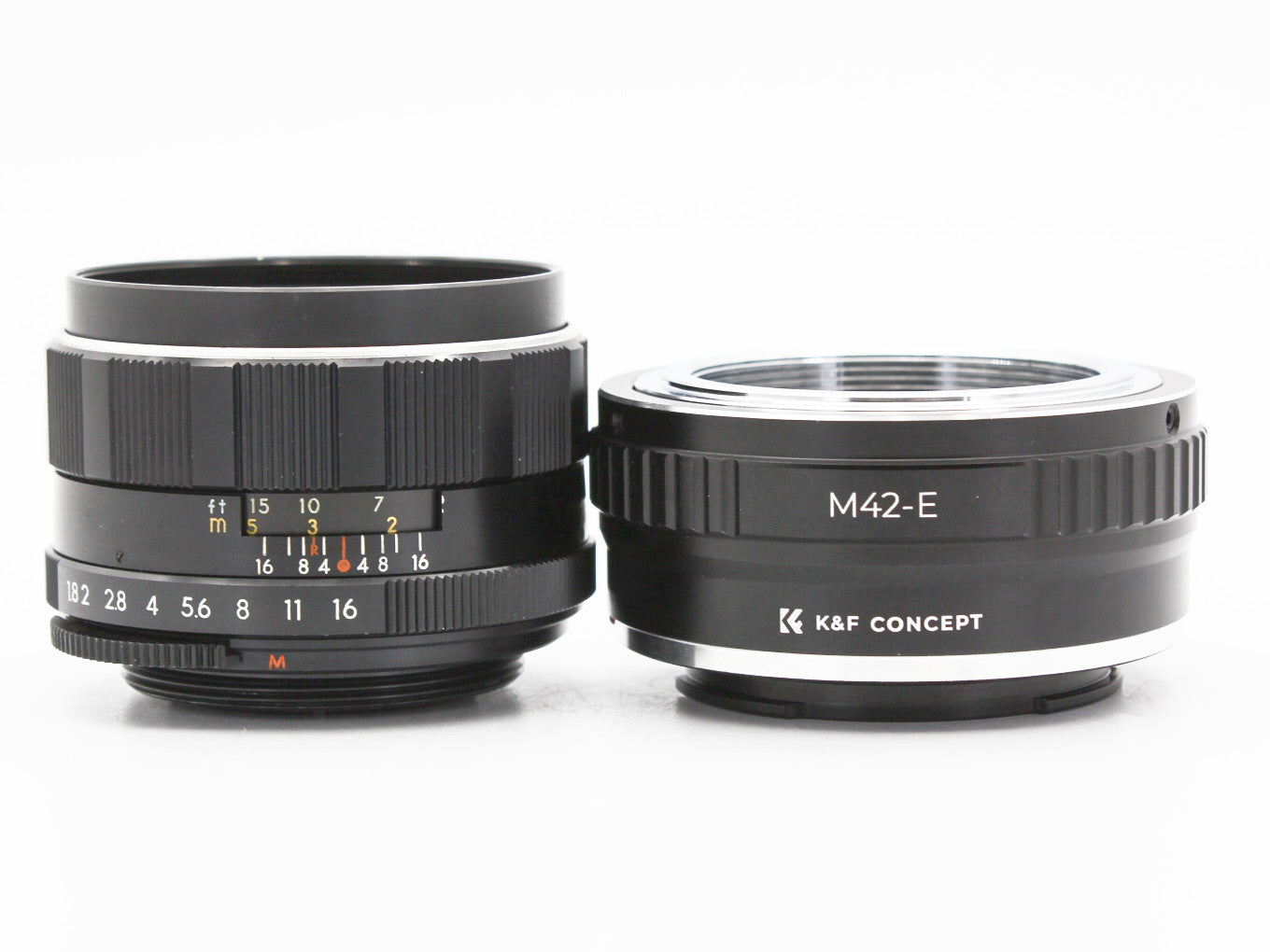 PENTAX Super-Takumar 55mm f/1.8 Lens M42-E Mount Adapter for Sony JAPAN【Exc+4】