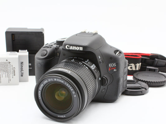 Canon EOS Kiss X5 DSLR Camera EF-S 18-55mm f/3.5-5.6 IS ⅡLens from JAPAN【Exc+3】