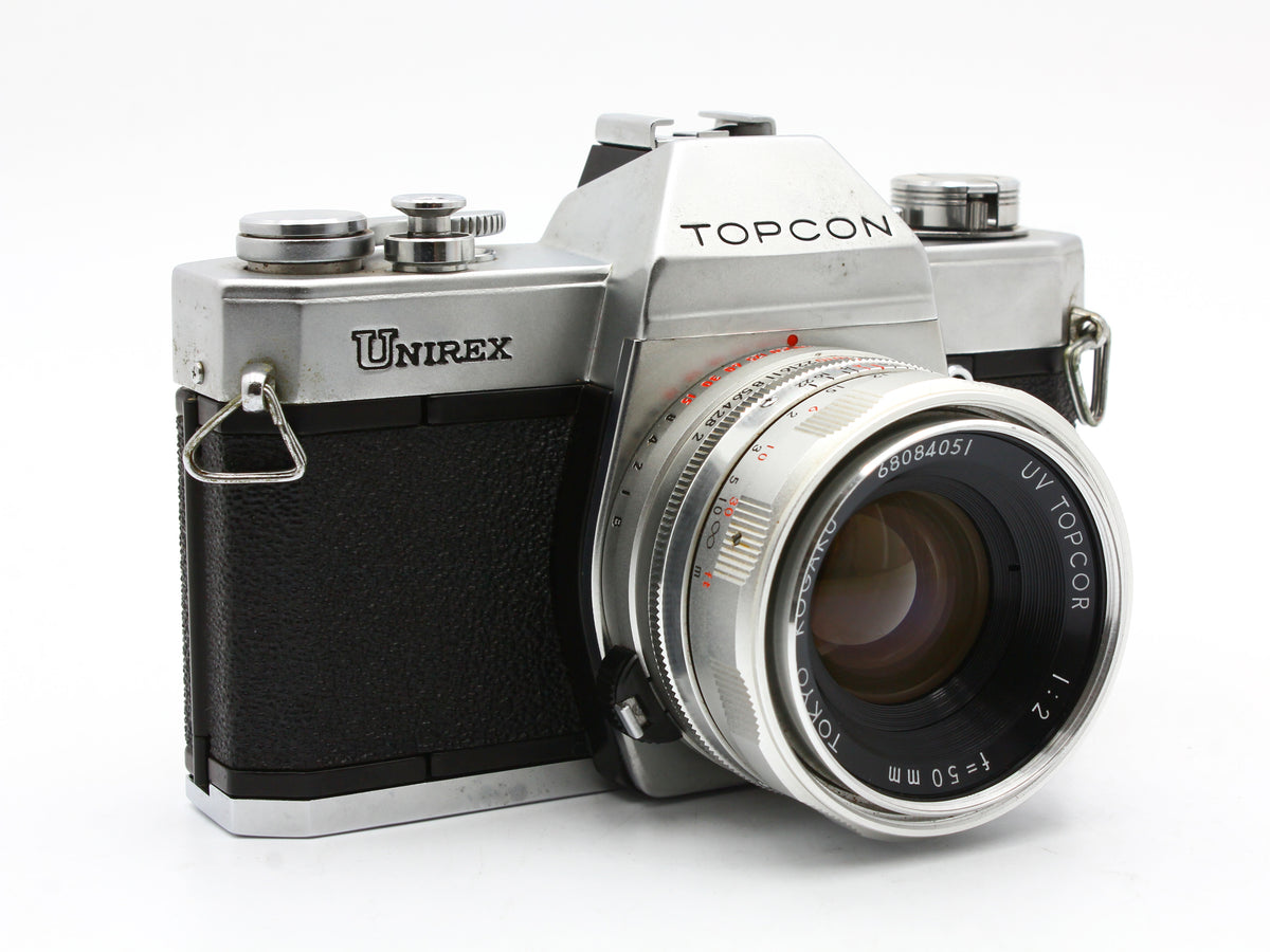 Topcon Unirex Silver 35mm SLR Film Camera UV Topcor 50mm f/2 Lens【Exc+3】