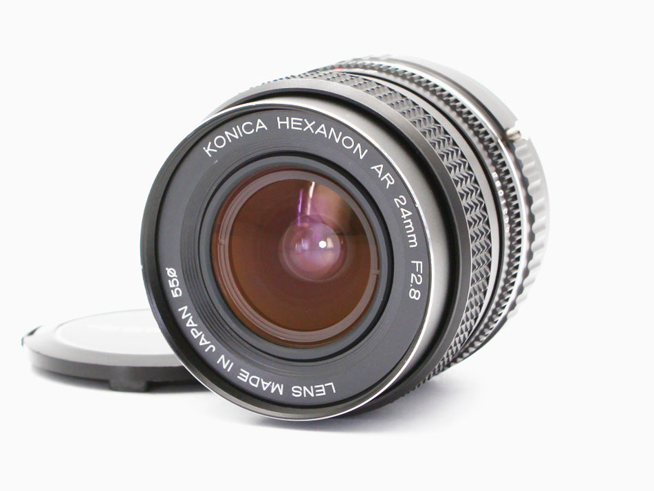 Konica Hexanon AR 24mm f/2.8 MF Lens adapter AR to Sony E mount JAPAN【Exc+5】