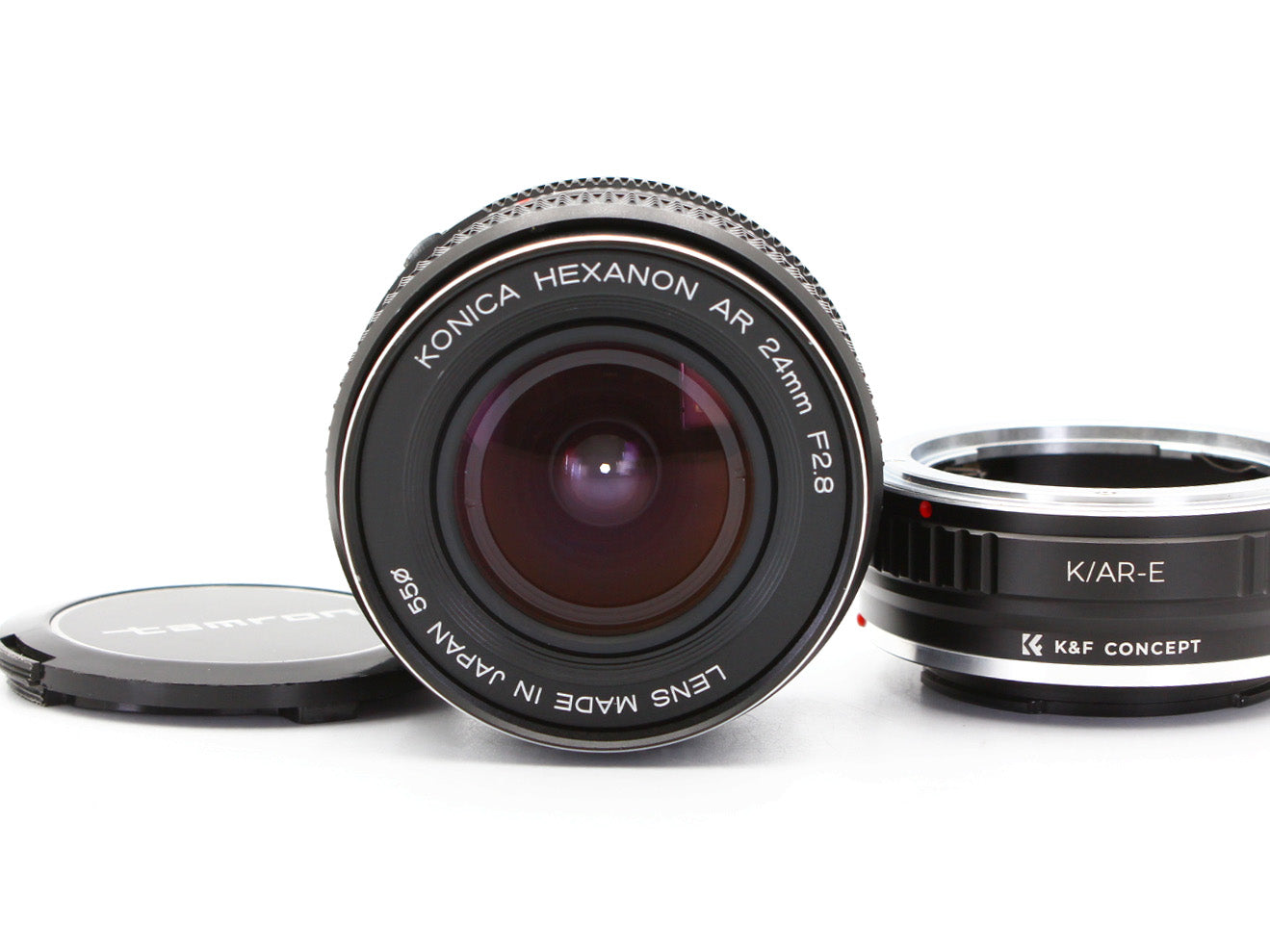 Konica Hexanon AR 24mm f/2.8 MF Lens adapter AR to Sony E mount JAPAN【Exc+5】