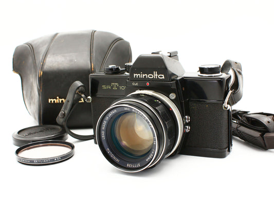 Minolta SR-T 101 Film Camera Black MC Rokkor PF 58mm f/1.4 Lens JAPAN【VeryGood】
