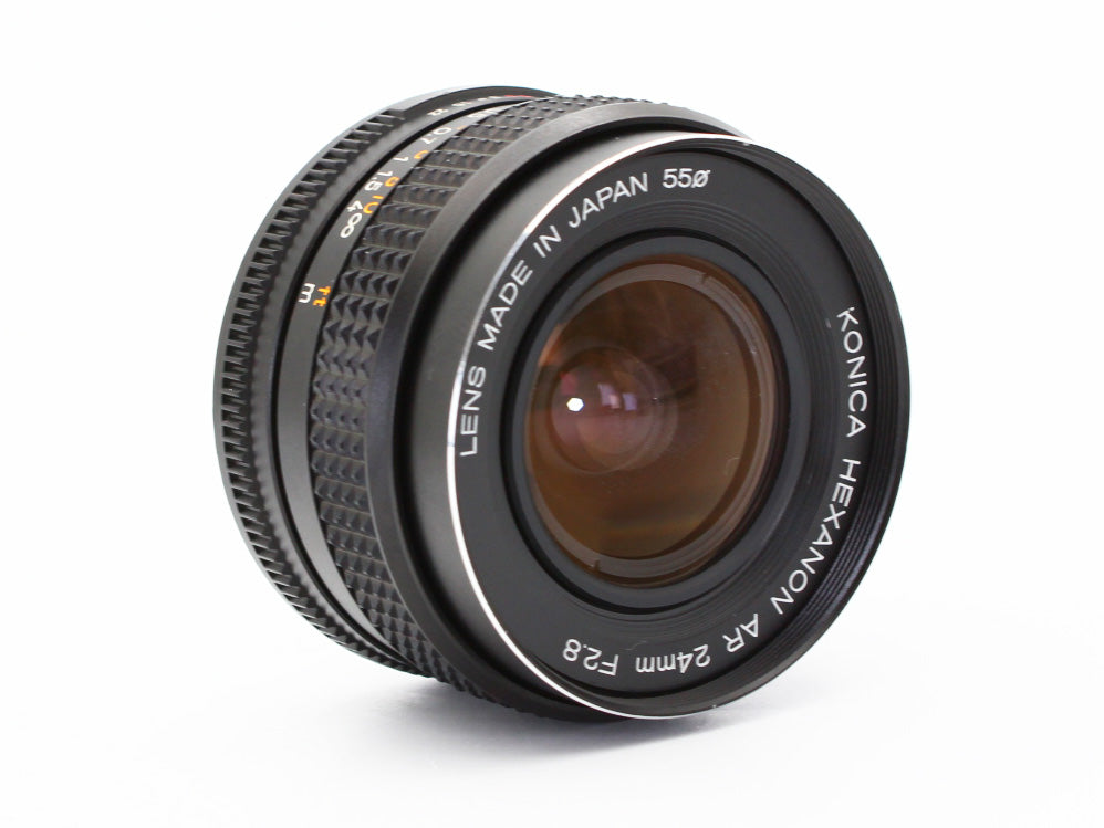 Konica Hexanon AR 24mm f/2.8 MF Lens adapter AR to Sony E mount JAPAN【Exc+5】