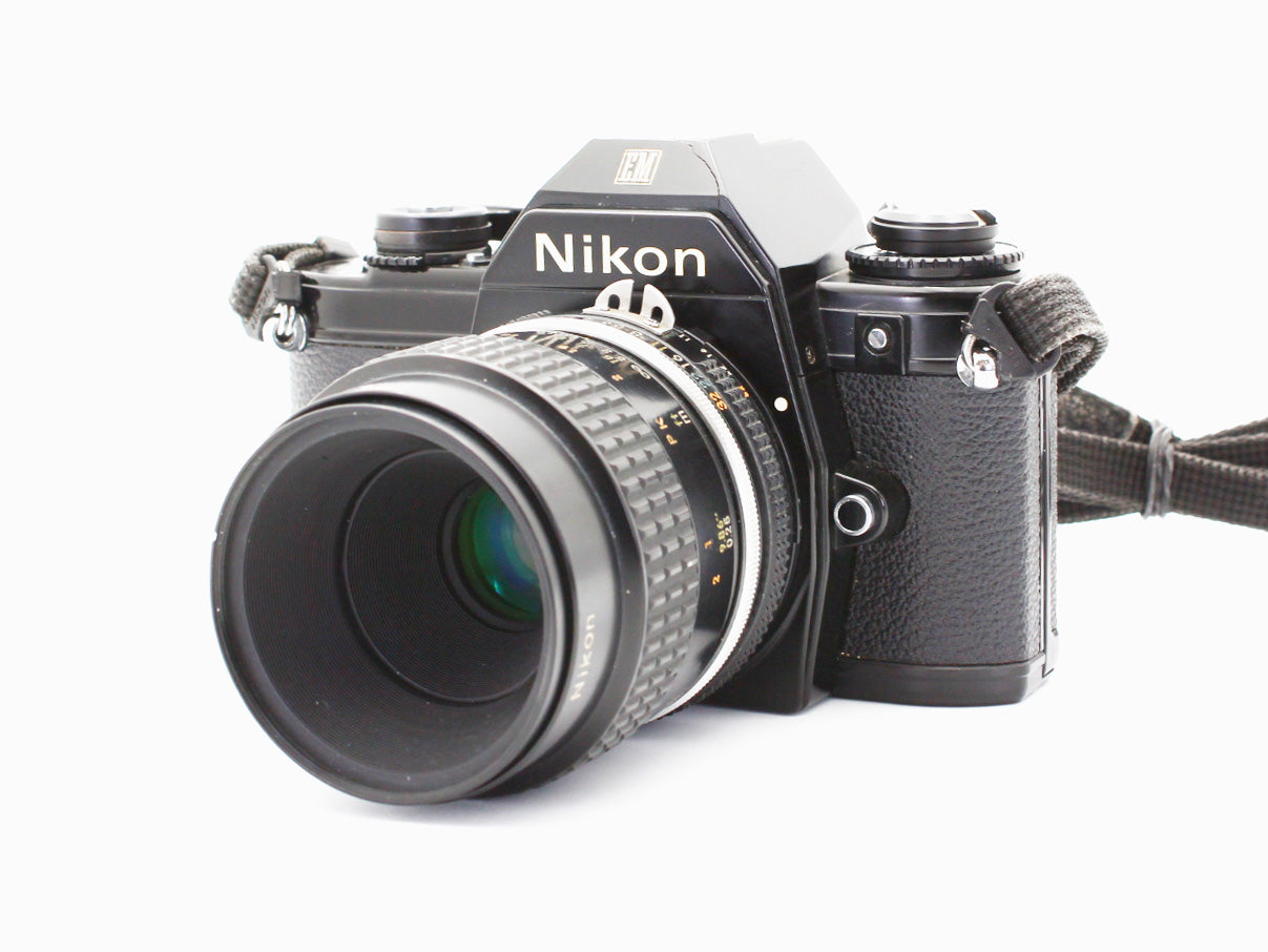 Nikon EM 35mm Film Camera Micro NIKKOR 55mm f/2.8 Ai-s Lens【Very Good】