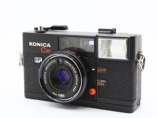 KONICA C35 EF 35mm Film Camera Hexanon 38mm f/2.8 Lens from JAPAN【VeryGood】