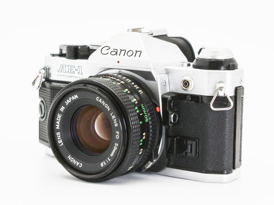 CANON AE-1 Program SLR 35mm Film Camera NewFD 50mm f/1.8 Lens from JAPAN【Exc+3】