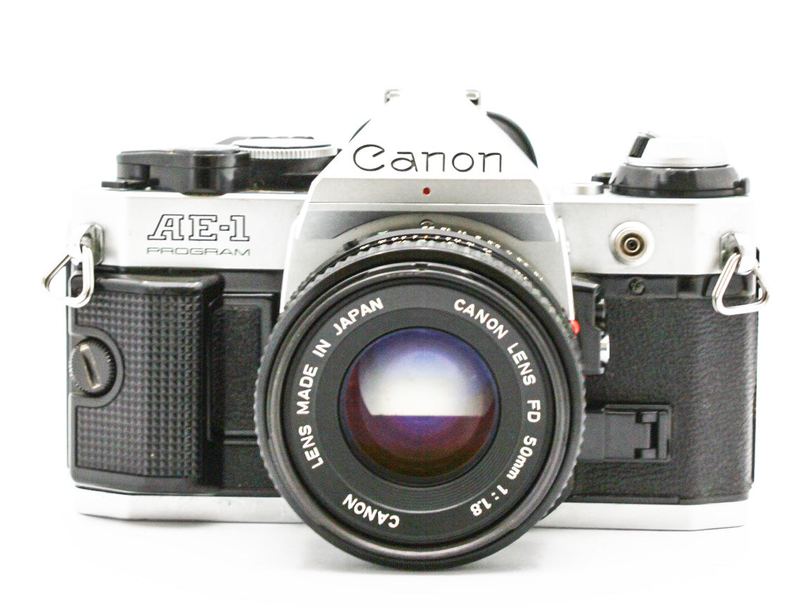 CANON AE-1 Program SLR 35mm Film Camera NewFD 50mm f/1.8 Lens from JAPAN【Exc+3】