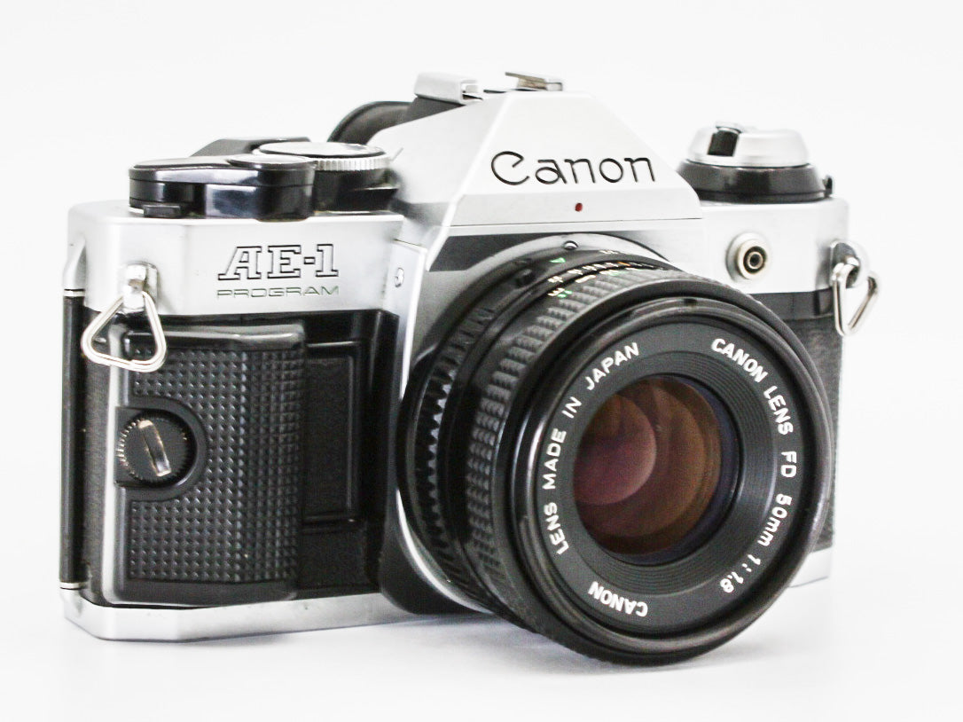 CANON AE-1 Program SLR 35mm Film Camera NewFD 50mm f/1.8 Lens from JAPAN【Exc+3】