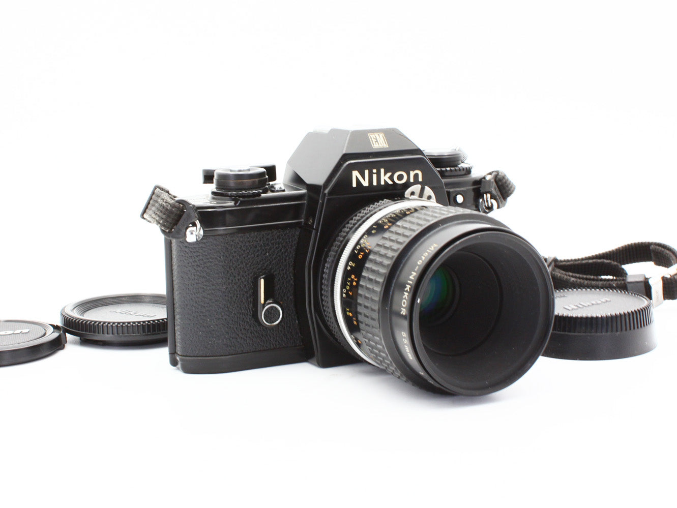Nikon EM 35mm Film Camera Micro NIKKOR 55mm f/2.8 Ai-s Lens【Very Good】