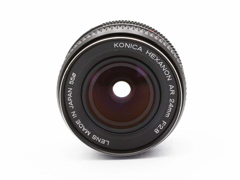 Konica Hexanon AR 24mm f/2.8 MF Lens adapter AR to Sony E mount JAPAN【Exc+5】
