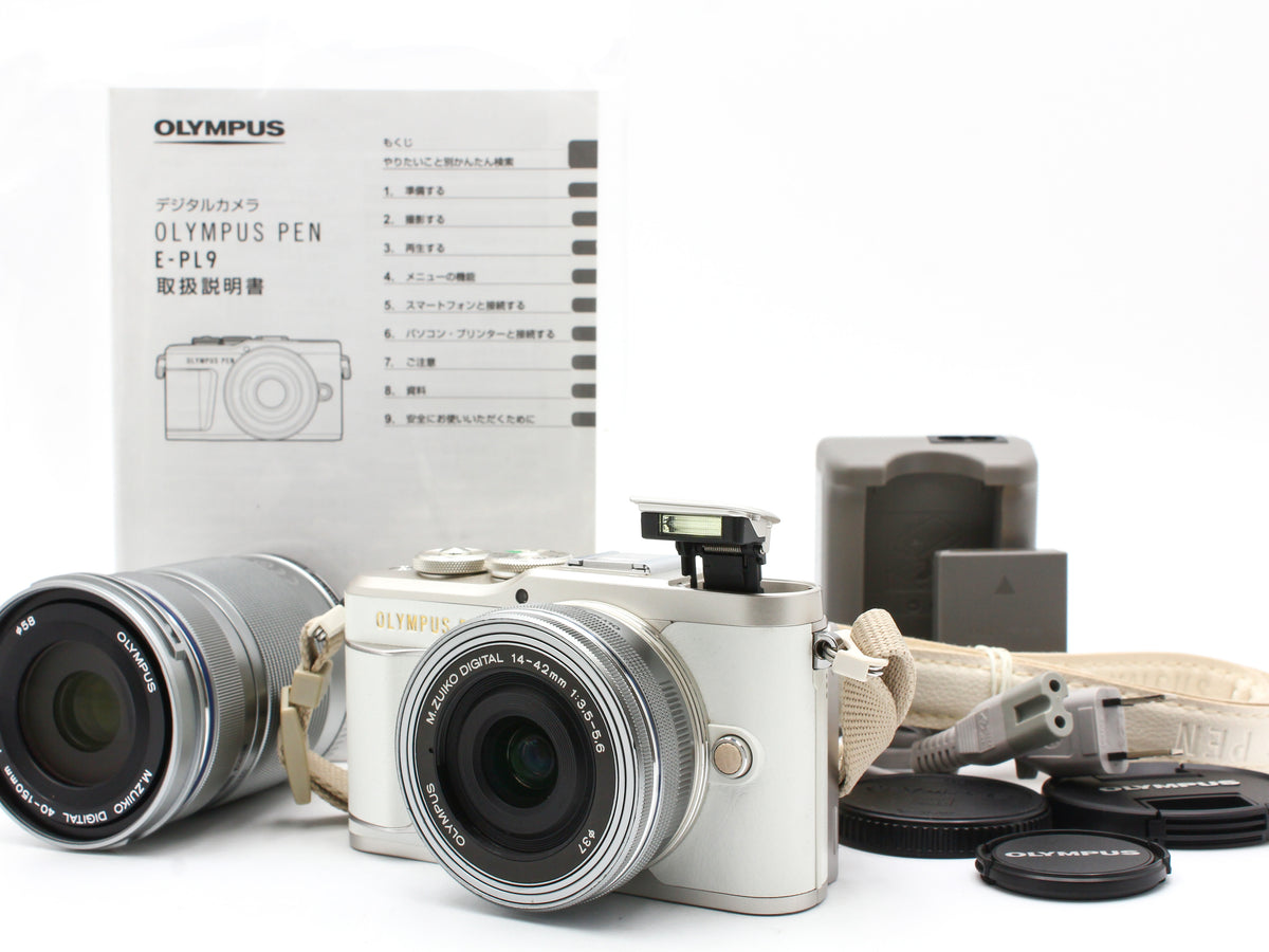 OLYMPUS PEN E-PL9 Digital Camera 14-42mm f/3.5-5.6 40-150mm f/4-5.6 Lens【Exc+4】