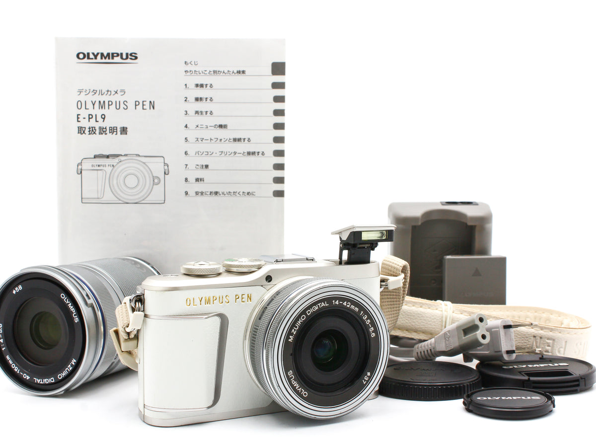 OLYMPUS PEN E-PL9 Digital Camera 14-42mm f/3.5-5.6 40-150mm f/4-5.6 Lens【Exc+4】