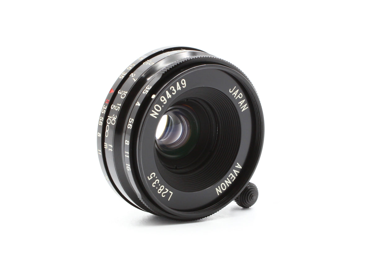 Avenon MC 28mm f/3.5 Black L39 LTM Leica Screw Mount Lens from JAPAN【Exc+3】