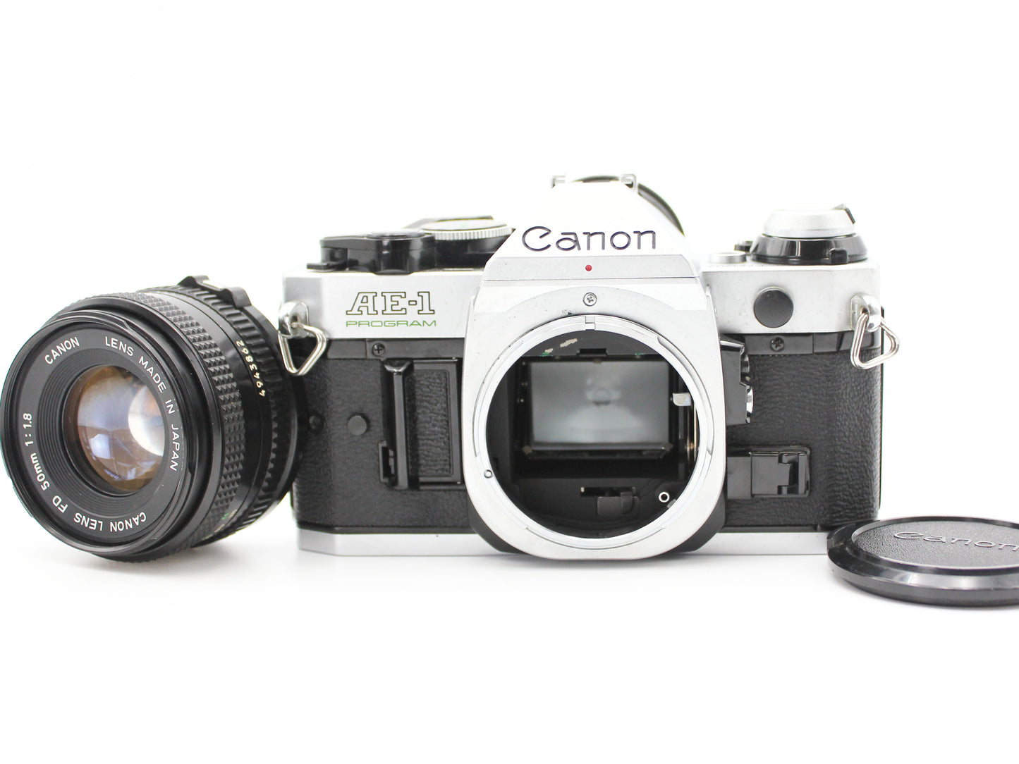 Canon AE-1 PROGRAM SLR Camera Canon New FD 50mm f/1.8 Lens from JAPAN【Exc+3】
