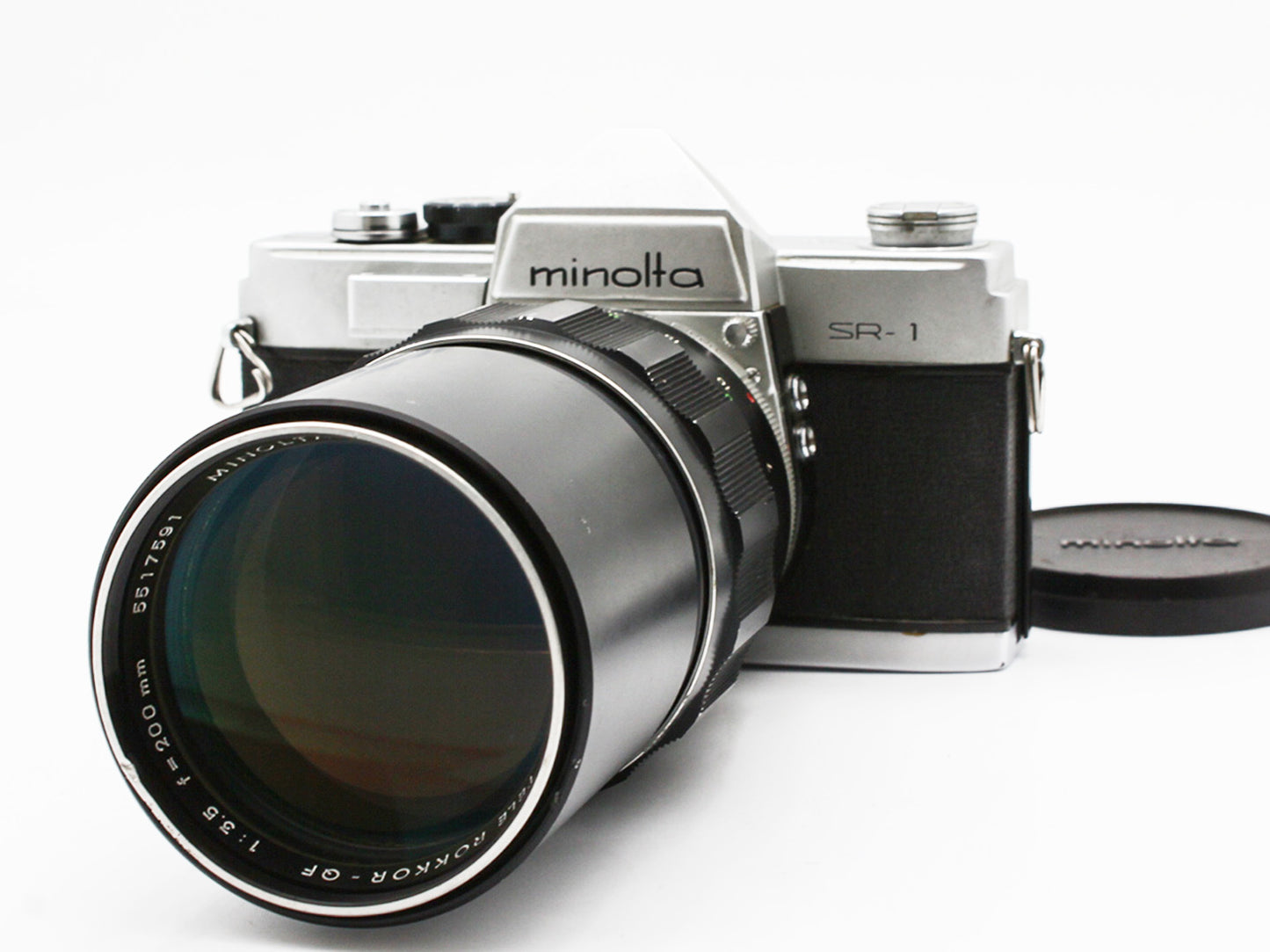 MINOLTA SR-1 SLR Film Camera MC TELE ROKKOR-QF 200mm f/3.5 Lens JAPAN【Exc+3】