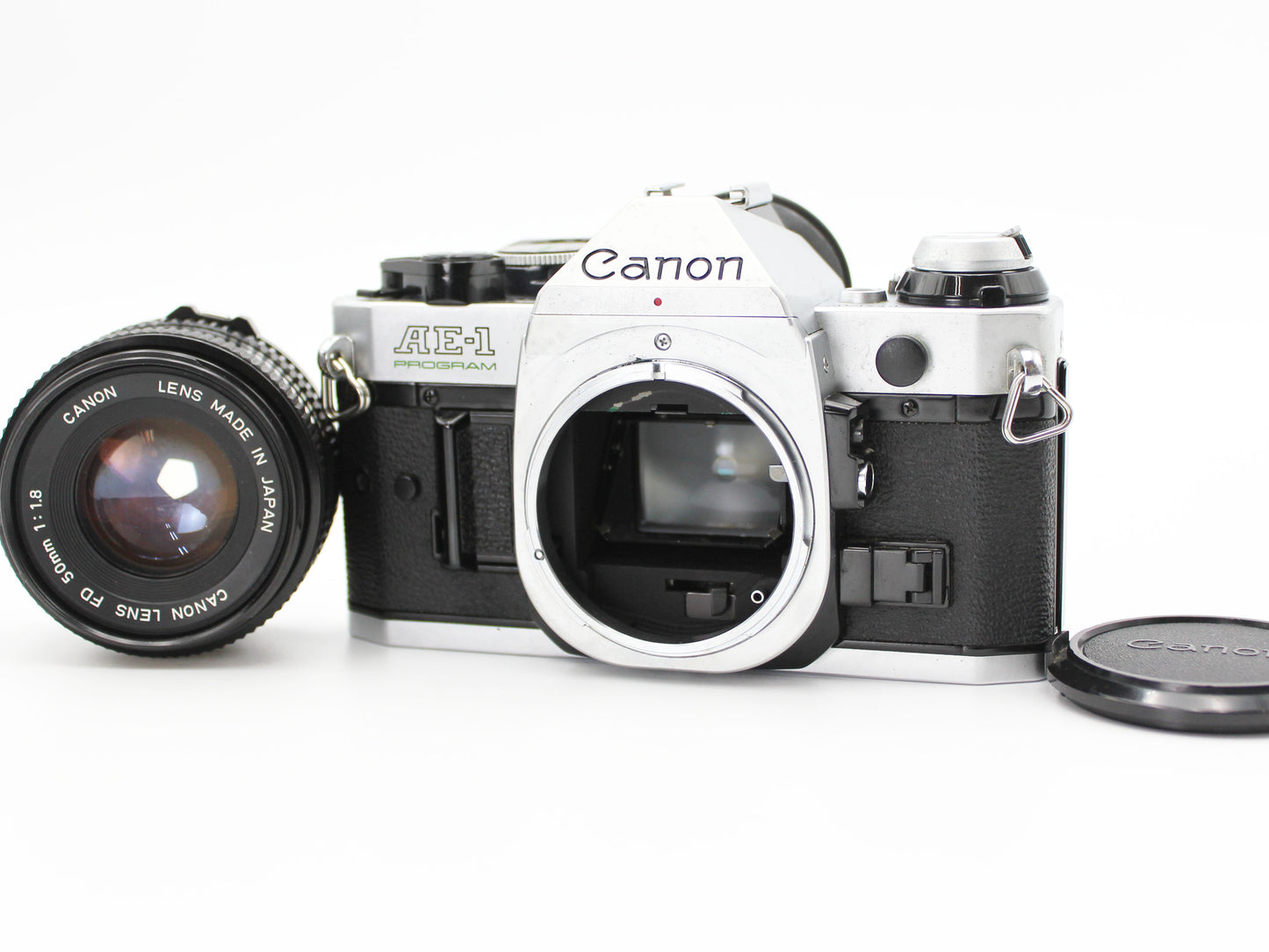Canon AE-1 PROGRAM SLR Camera Canon New FD 50mm f/1.8 Lens from JAPAN【Exc+3】