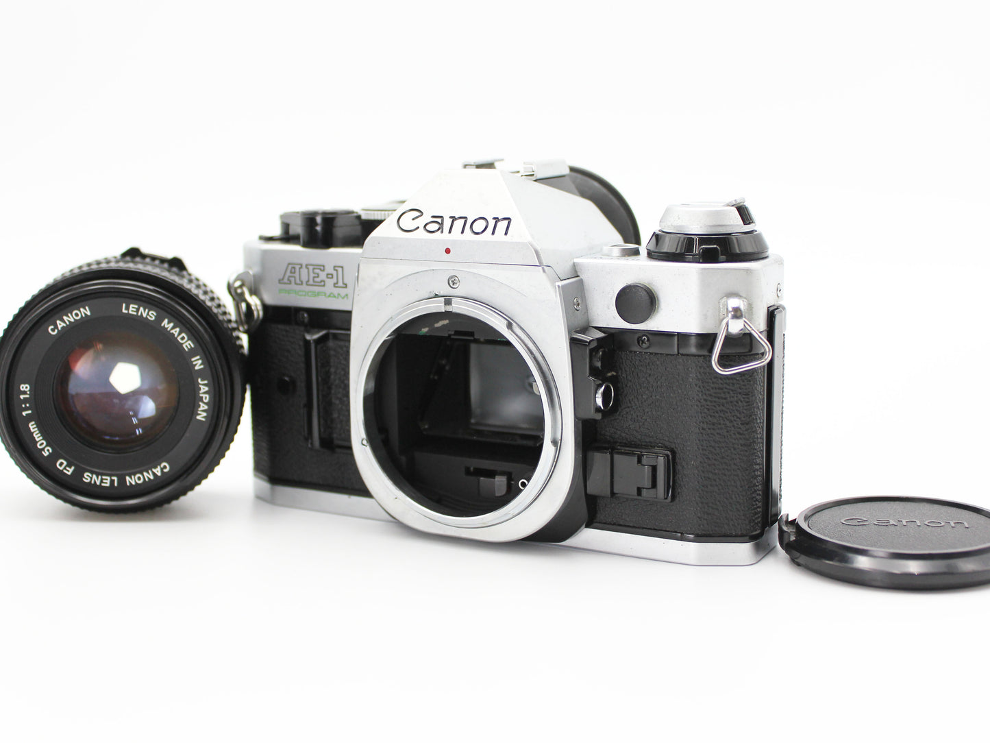 Canon AE-1 PROGRAM SLR Camera Canon New FD 50mm f/1.8 Lens from JAPAN【Exc+3】