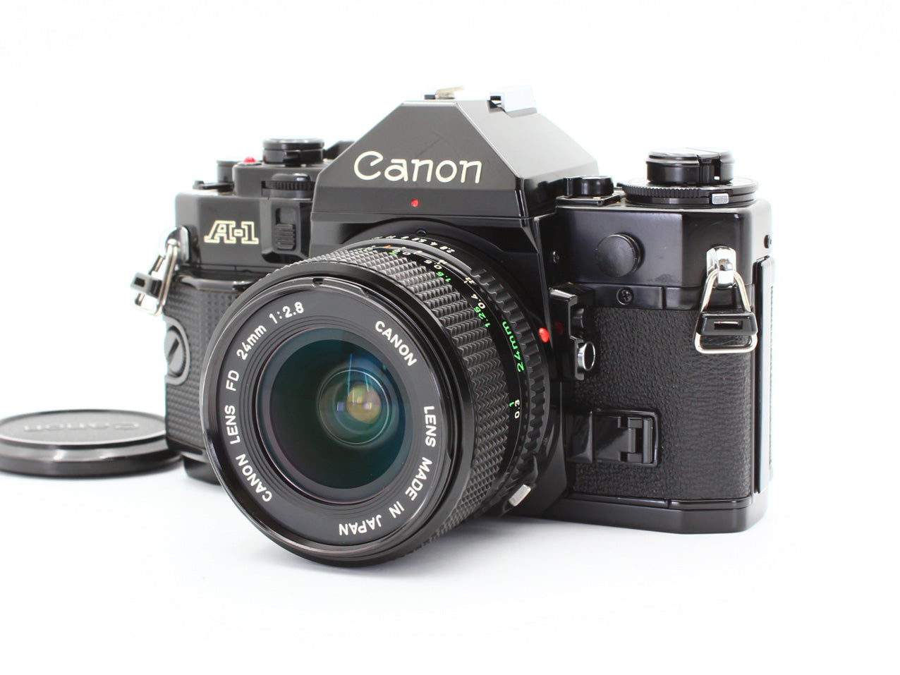 Canon A-1 35mm SLR Film Camera New FD NFD 24mm f/2.8 MF Lens from JAPAN【As-is】