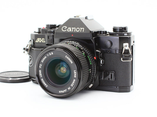 Canon A-1 35mm SLR Film Camera New FD NFD 24mm f/2.8 MF Lens from JAPAN【As-is】