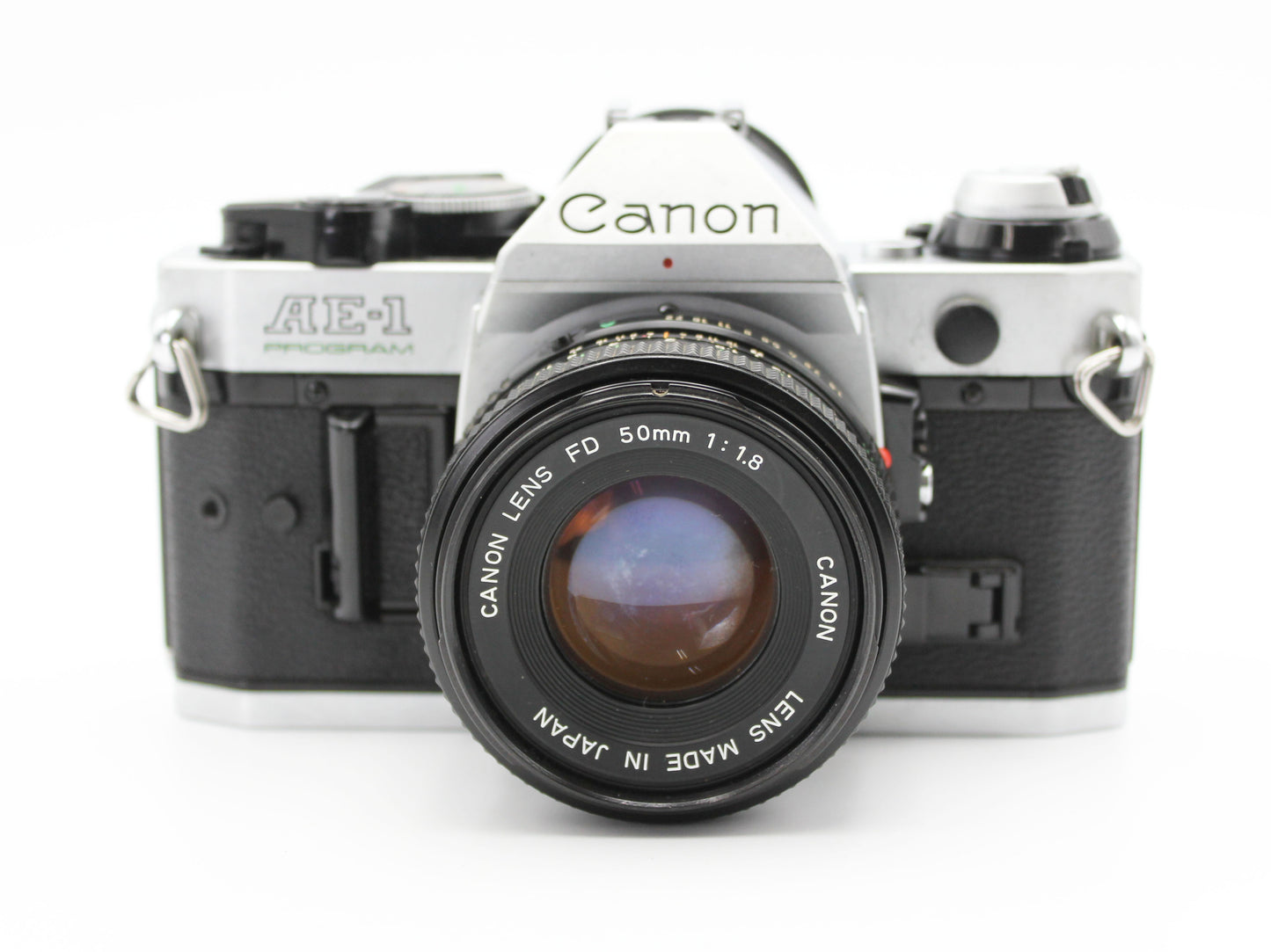 Canon AE-1 PROGRAM SLR Camera Canon New FD 50mm f/1.8 Lens from JAPAN【Exc+3】