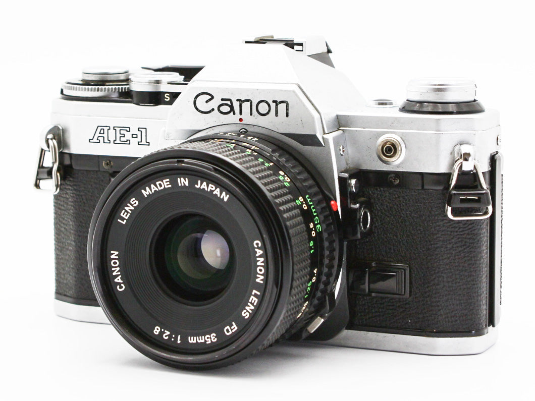 Canon AE-1 35mm SLR Film Camera NewFD 35mm f/2.8 Lens from JAPAN【Exc+4】
