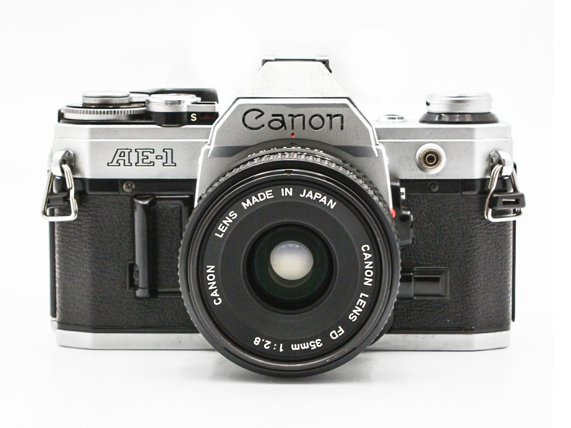 Canon AE-1 35mm SLR Film Camera NewFD 35mm f/2.8 Lens from JAPAN【Exc+4】