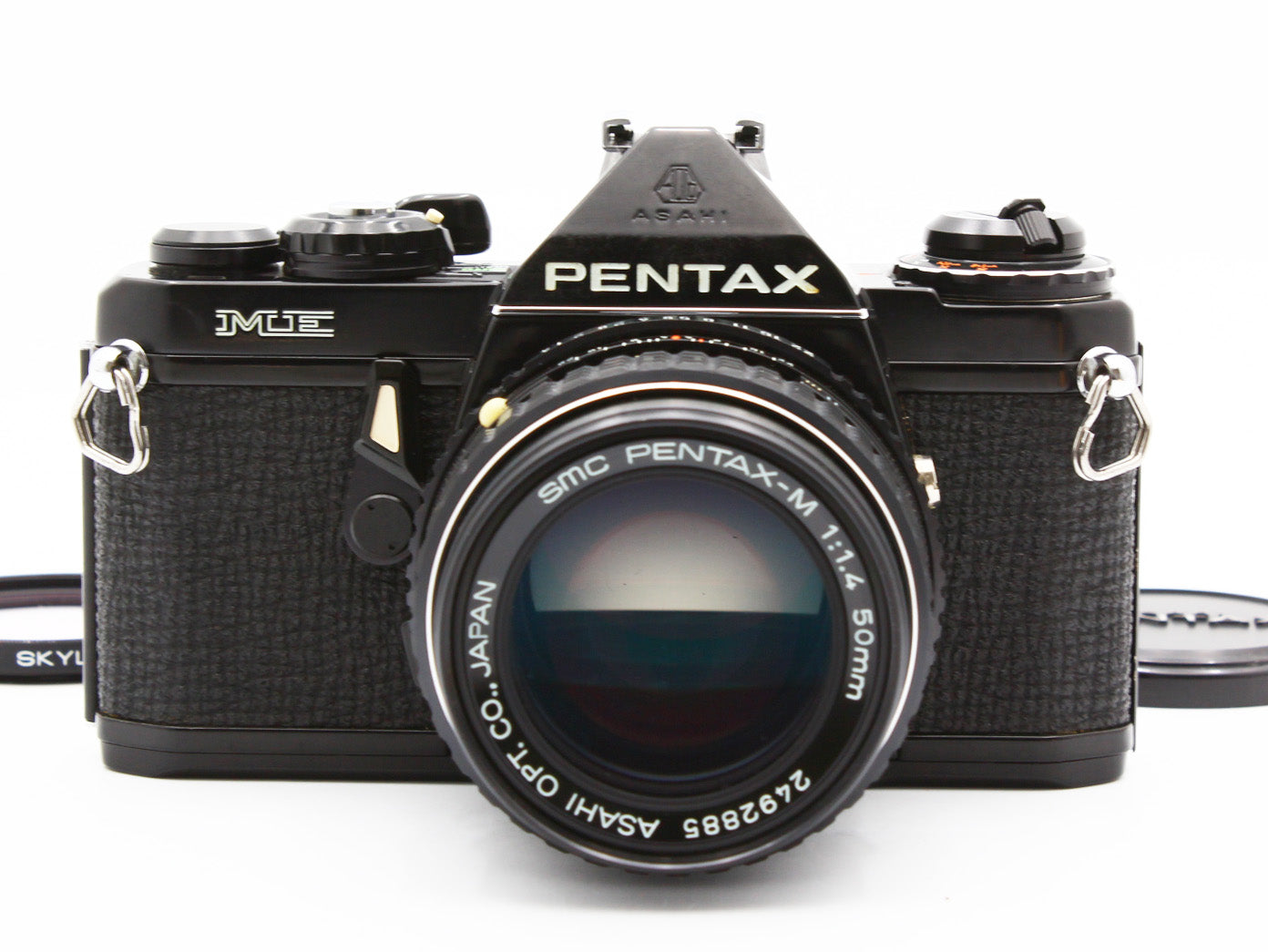 PENTAX ME Black SLR Film Camera SMC Pentax-M 50mm f/1.4 Lens JAPAN【Very Good】