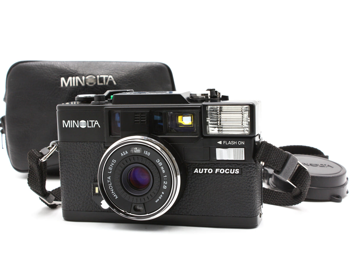 MINOLTA HI-MATIC AF-D Black 35mm Film Camera 38mm f/2.8 Lens from JAPAN【Exc+5】