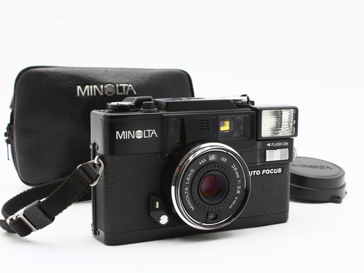 MINOLTA HI-MATIC AF-D Black 35mm Film Camera 38mm f/2.8 Lens from JAPAN【Exc+5】