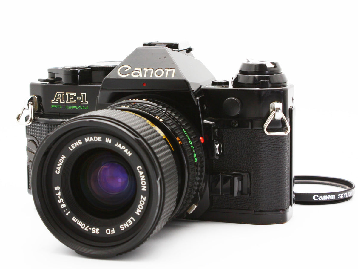 Canon AE-1 PROGRAM 35mm SLR Film Camera FD 35-70mm f/3.5-4.5 Lens JAPAN【Exc+3】