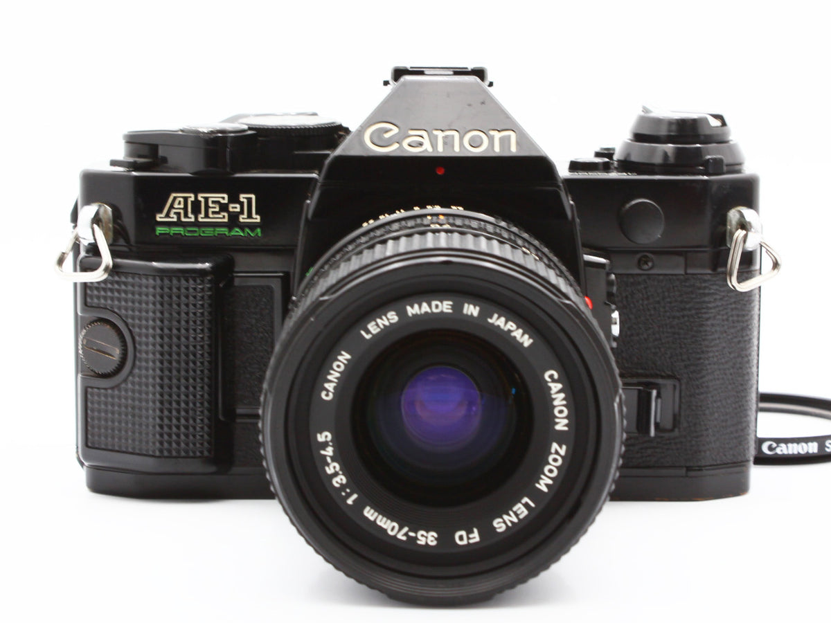 Canon AE-1 PROGRAM 35mm SLR Film Camera FD 35-70mm f/3.5-4.5 Lens JAPAN【Exc+3】