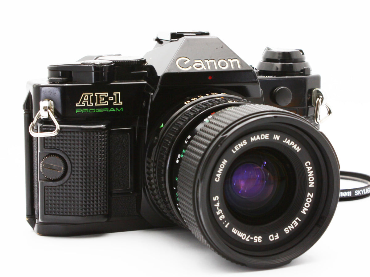 Canon AE-1 PROGRAM 35mm SLR Film Camera FD 35-70mm f/3.5-4.5 Lens JAPAN【Exc+3】