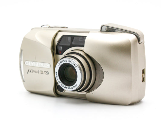 OLYMPUS mju-III 120 35mm Point & Shoot Film Camera 38-120mm Zoom Lens【Very Good】