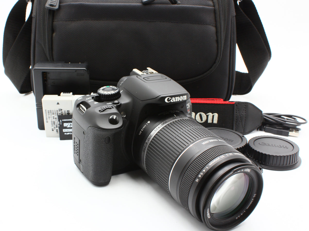 Canon EOS Kiss X6i DSLR Camera EF-S 55-250mm IS Lens from JAPAN【Exc+3】