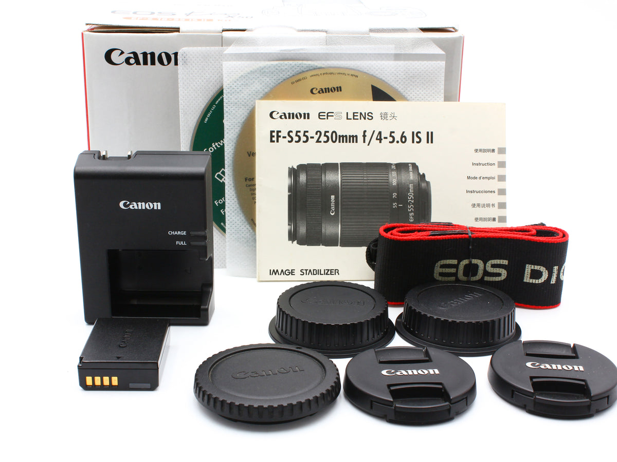 Canon EOS Kiss X50 DSLR Camera EF-S 18-55mm 55-250mm IS Lens 【Exc+3】