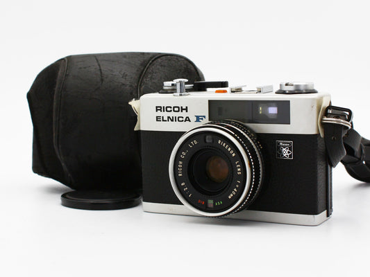 Ricoh ELNICA F Rangefinder 35mm Film Camera RIKENON 40mm f/2.8 Japan【Very Good】