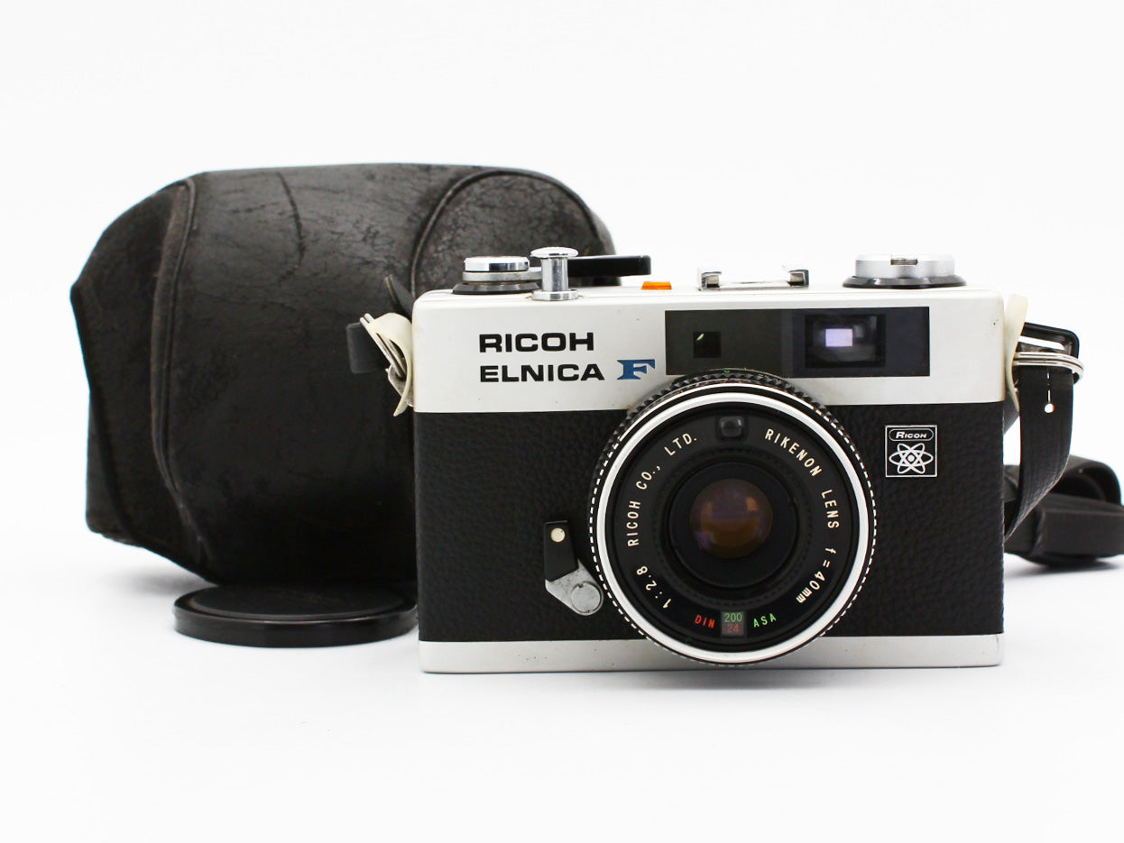 Ricoh ELNICA F Rangefinder 35mm Film Camera RIKENON 40mm f/2.8 Japan【Very Good】