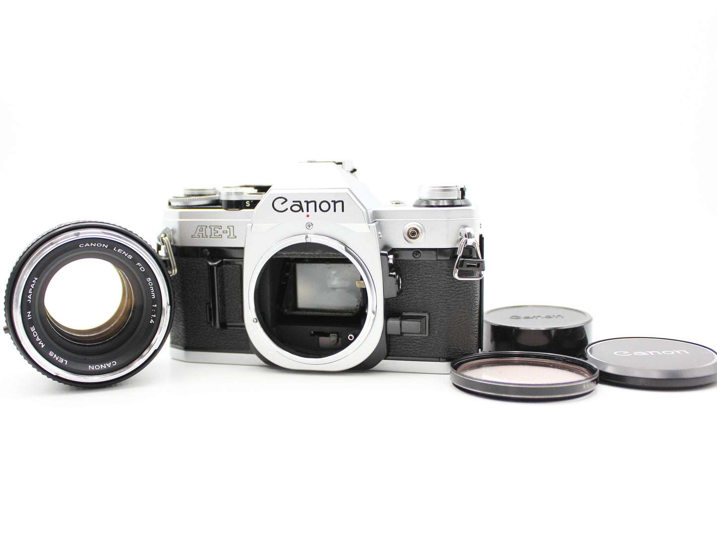 CANON AE-1 SLR Film Camera CANON FD 50mm f/1.4 Lens from JAPAN【Exc+4】
