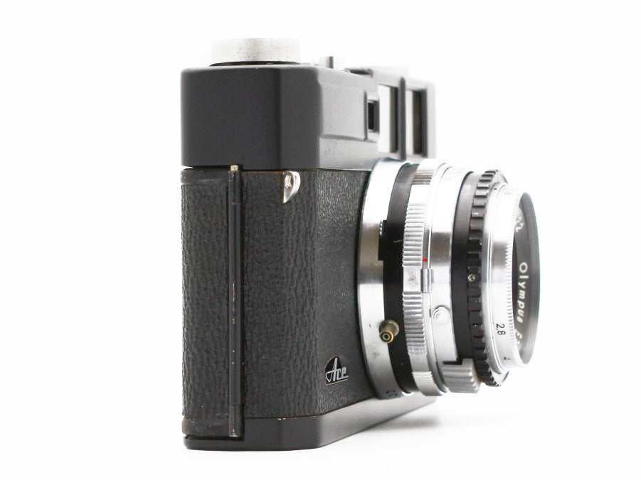 Olympus ACE 35mm Film Camera E.Zuiko 45mm f/2.8  Repainted Black JAPAN【Exc+4】