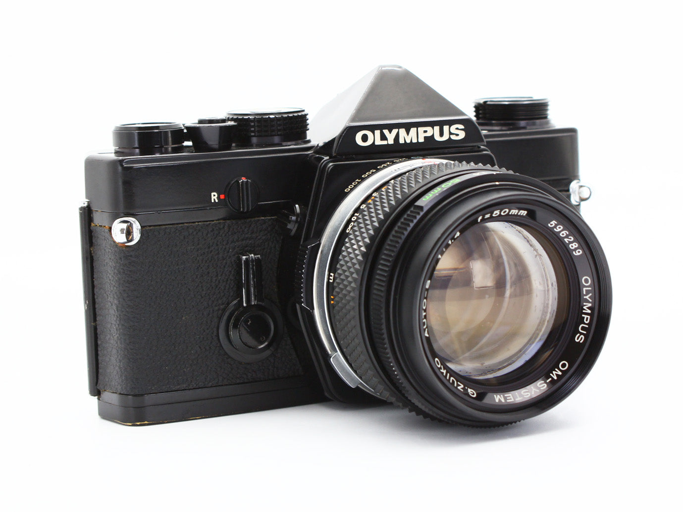 Olympus OM-1 Film Camera Black OM-SYSTEM G.ZUIKO AUTO-S 50mm f/1.4 JAPAN【Exc+3】